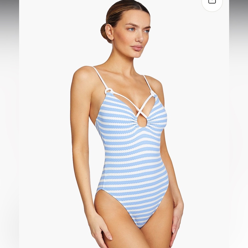 Mimi Striped Lingerie One-Piece Swimsuit
